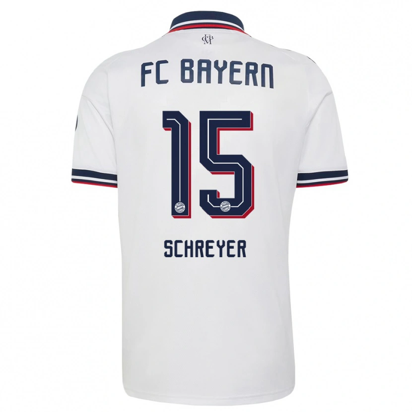 Danxen Criança Camisola Tim Schreyer #15 Cinza Branco Vermelho Alternativa 2026/27 Camisa