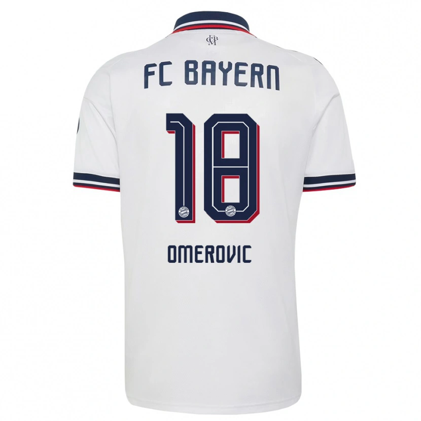 Danxen Criança Camisola Amar Omerovic #18 Cinza Branco Vermelho Alternativa 2026/27 Camisa