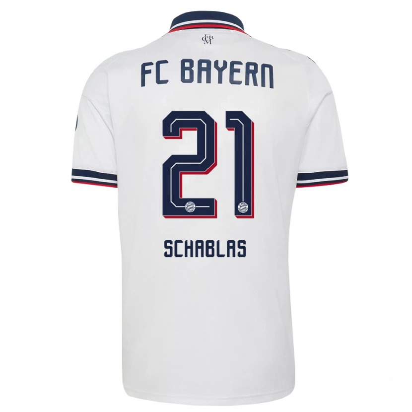 Danxen Criança Camisola Matteo Schablas #21 Cinza Branco Vermelho Alternativa 2026/27 Camisa