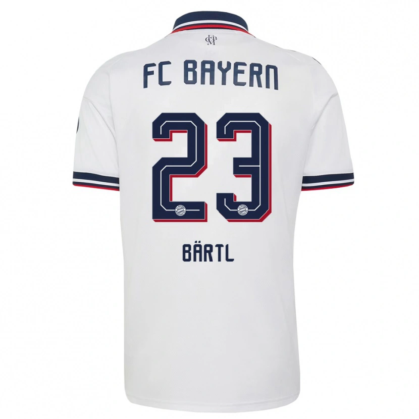 Danxen Criança Camisola Jannis Bärtl #23 Cinza Branco Vermelho Alternativa 2026/27 Camisa
