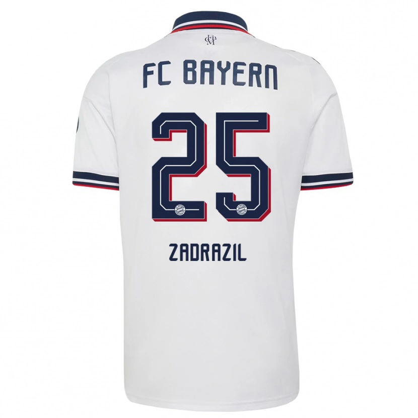 Danxen Criança Camisola Sarah Zadrazil #25 Cinza Branco Vermelho Alternativa 2026/27 Camisa