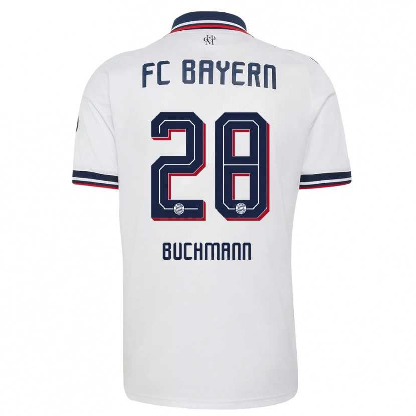 Danxen Criança Camisola Tarek Buchmann #28 Cinza Branco Vermelho Alternativa 2026/27 Camisa
