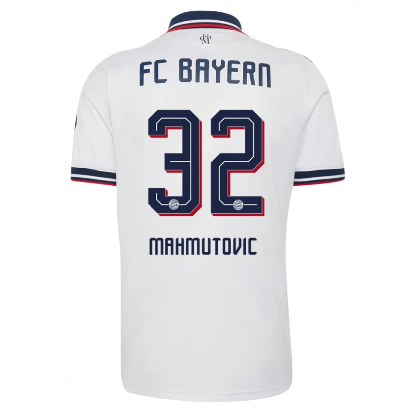 Danxen Criança Camisola Ena Mahmutovic #32 Cinza Branco Vermelho Alternativa 2026/27 Camisa