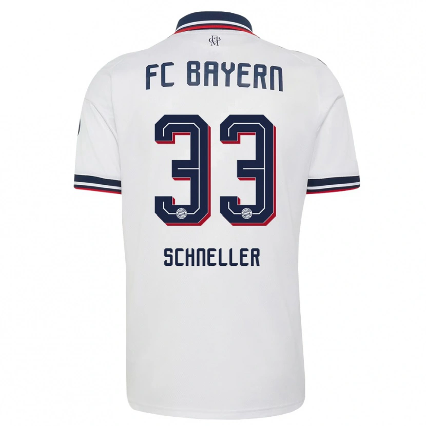 Danxen Criança Camisola Lukas Schneller #33 Cinza Branco Vermelho Alternativa 2026/27 Camisa