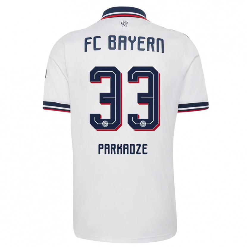 Danxen Criança Camisola Luka Parkadze #33 Cinza Branco Vermelho Alternativa 2026/27 Camisa