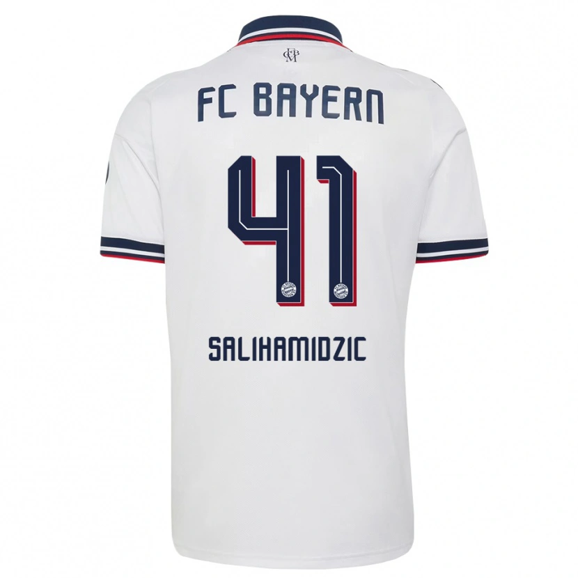 Danxen Criança Camisola Nick Salihamidzic #41 Cinza Branco Vermelho Alternativa 2026/27 Camisa
