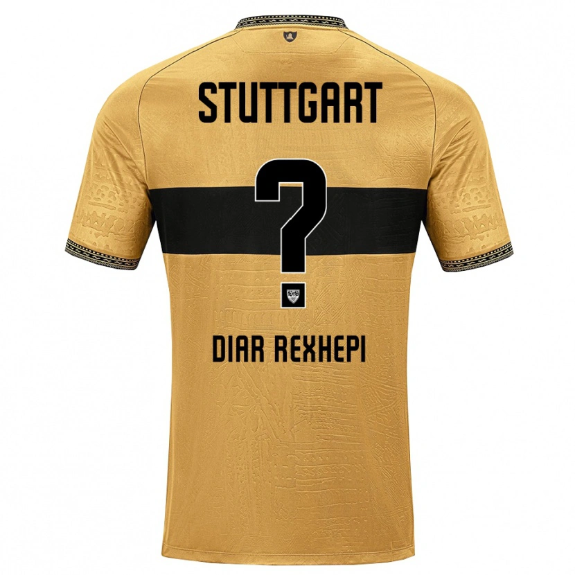 Danxen Criança Camisola Diar Rexhepi #0 Marrom Preto Branco Alternativa 2026/27 Camisa