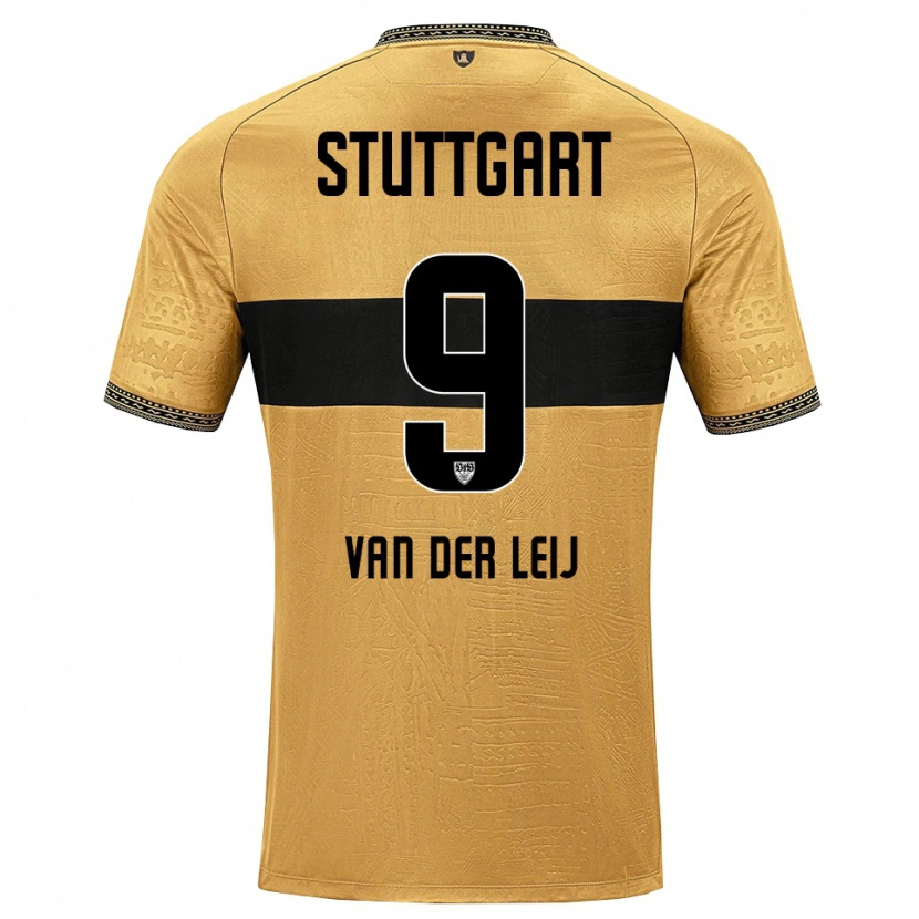 Danxen Criança Camisola Tim Van Der Leij #9 Marrom Preto Branco Alternativa 2026/27 Camisa