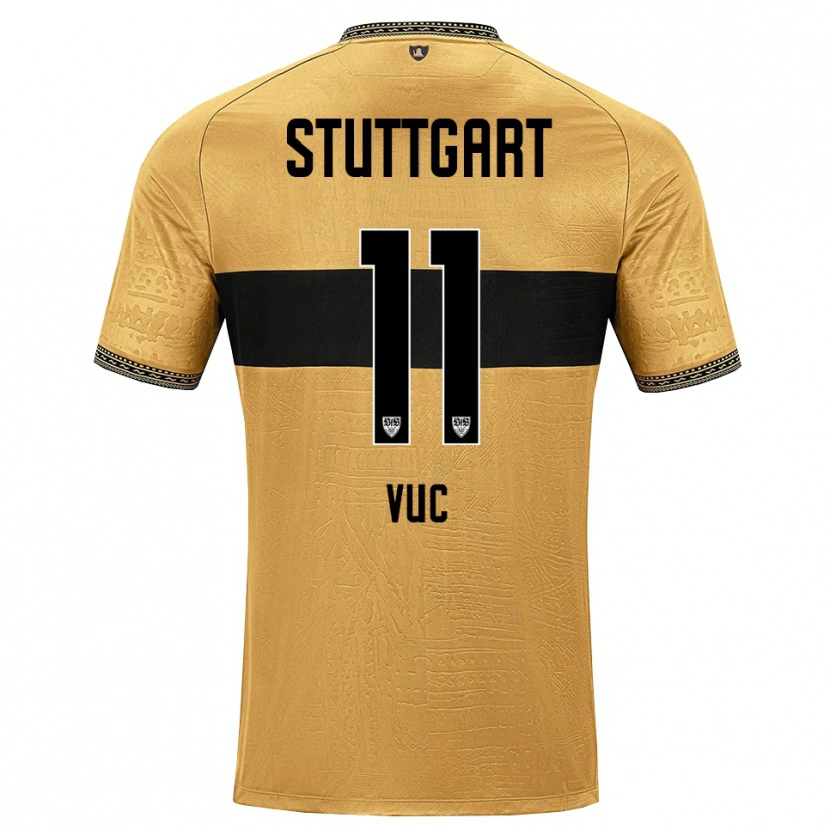 Danxen Criança Camisola Patrick Vuc #11 Marrom Preto Branco Alternativa 2026/27 Camisa