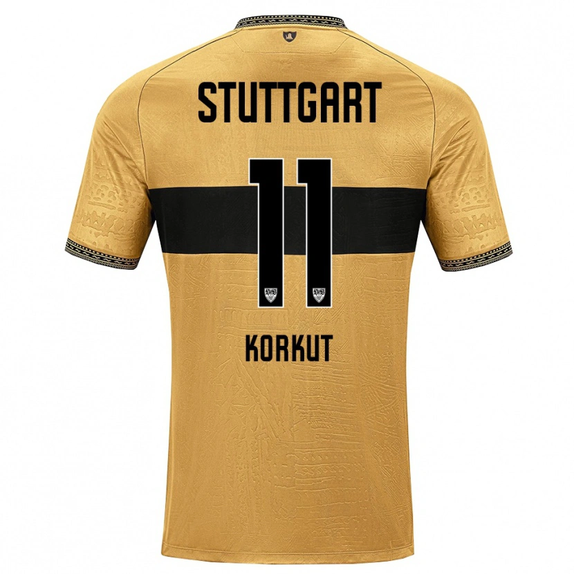 Danxen Criança Camisola Efe Korkut #11 Marrom Preto Branco Alternativa 2026/27 Camisa