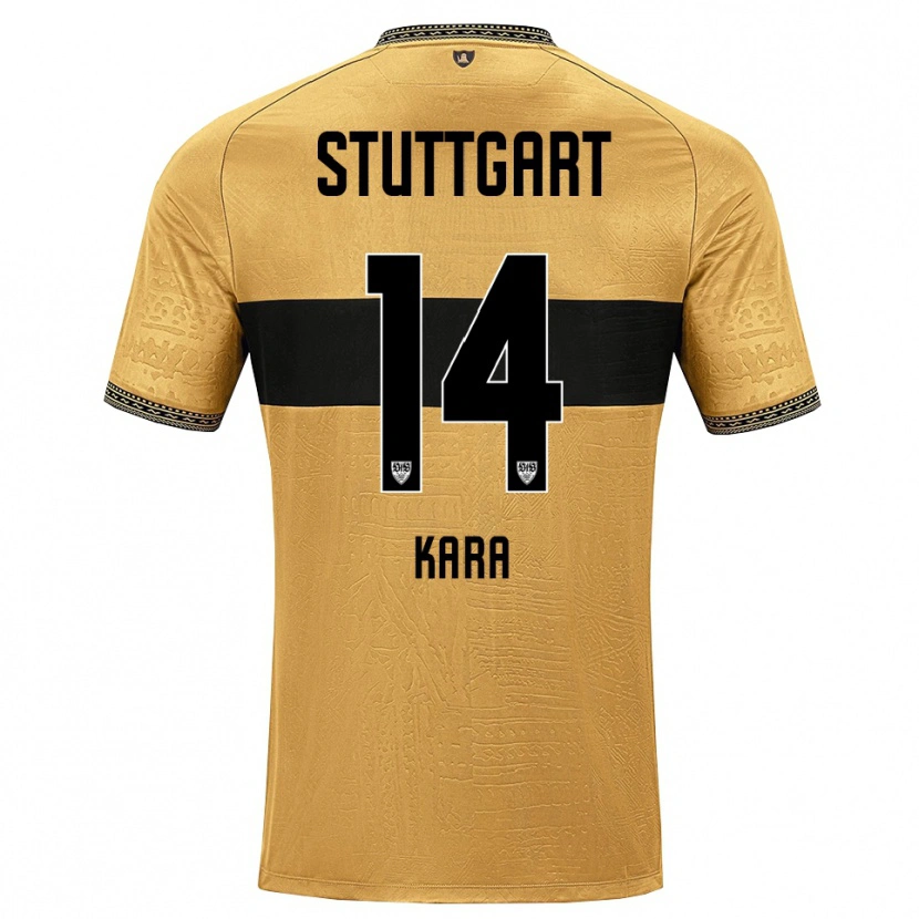 Danxen Criança Camisola Semih Kara #14 Marrom Preto Branco Alternativa 2026/27 Camisa