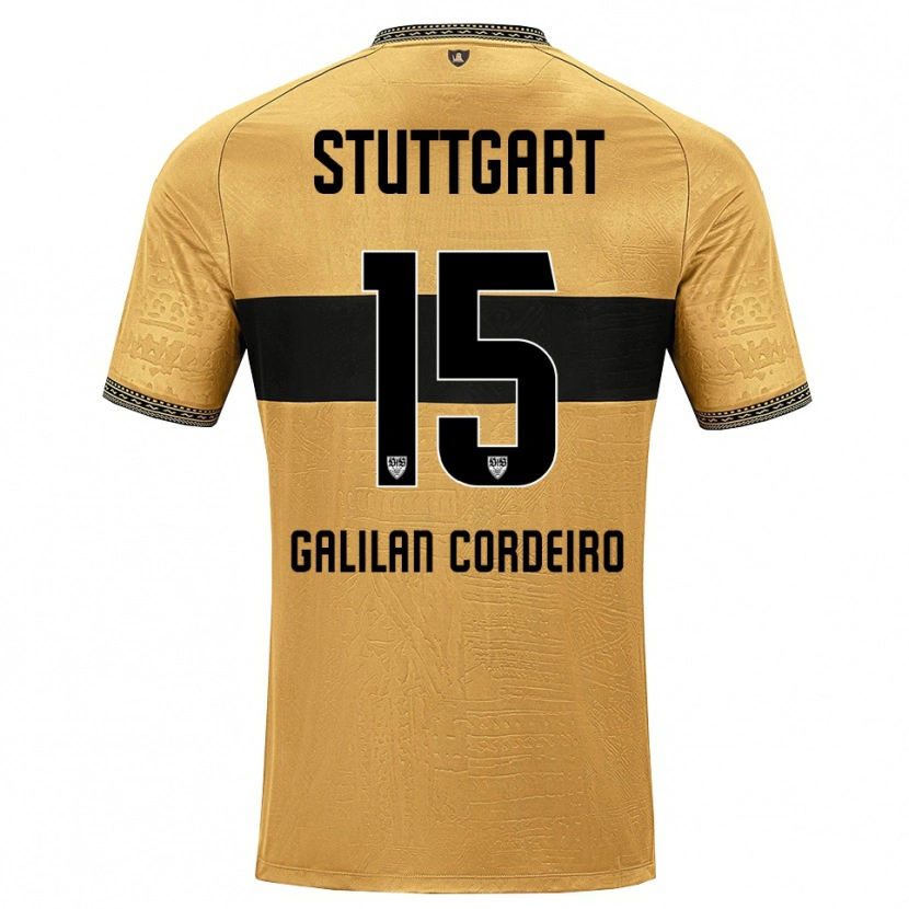 Danxen Criança Camisola Guilherme Galilan Cordeiro #15 Marrom Preto Branco Alternativa 2026/27 Camisa