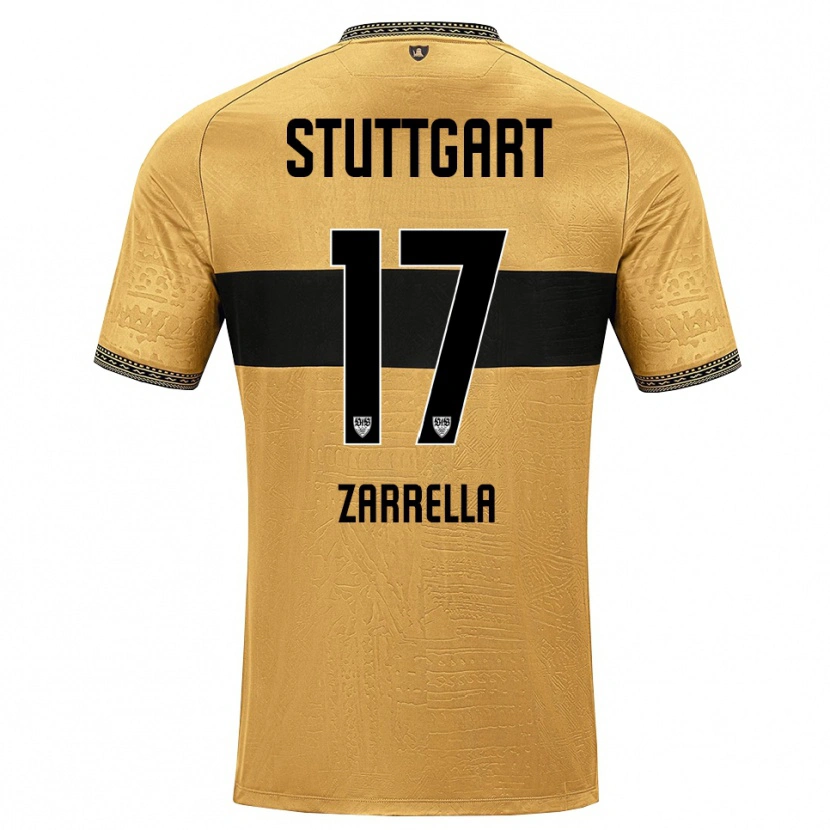 Danxen Criança Camisola Gabriel Zarrella #17 Marrom Preto Branco Alternativa 2026/27 Camisa
