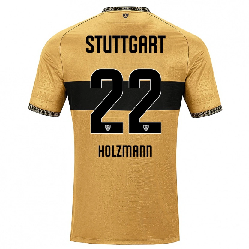 Danxen Criança Camisola Lucas Holzmann #22 Marrom Preto Branco Alternativa 2026/27 Camisa