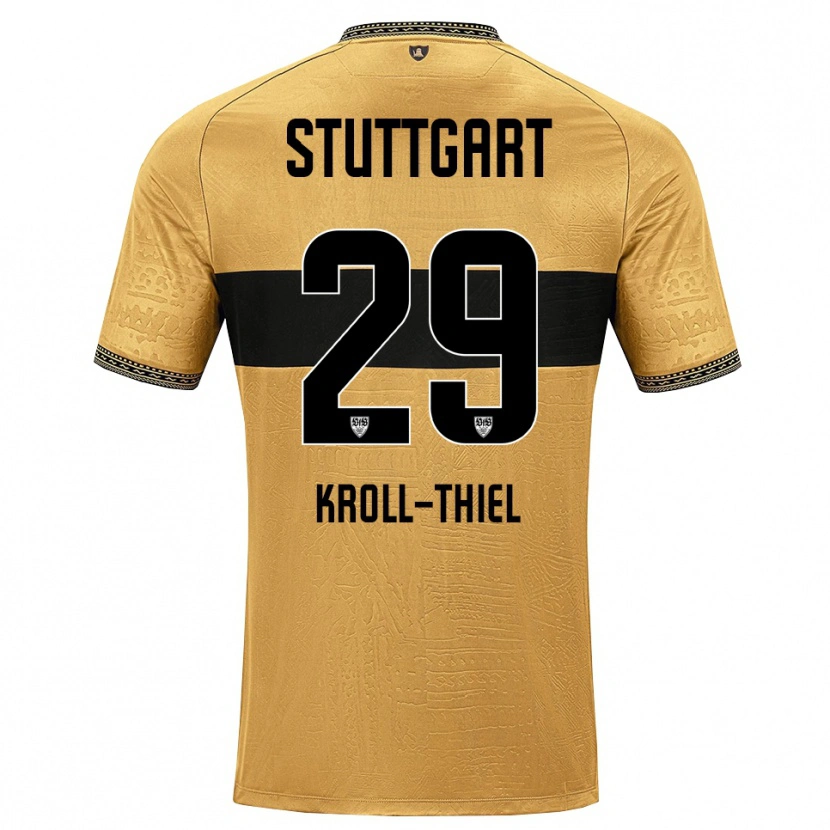 Danxen Criança Camisola Colin Kroll-Thiel #29 Marrom Preto Branco Alternativa 2026/27 Camisa