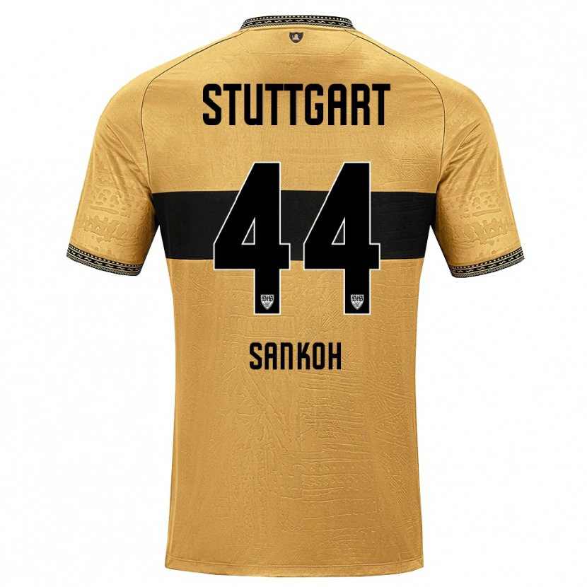Danxen Criança Camisola Mohamed Sankoh #44 Marrom Preto Branco Alternativa 2026/27 Camisa