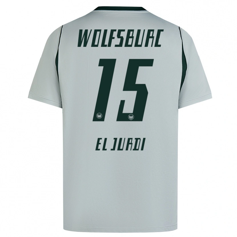 Danxen Criança Camisola Joud El Jurdi #15 Cinza Verde Alternativa 2026/27 Camisa