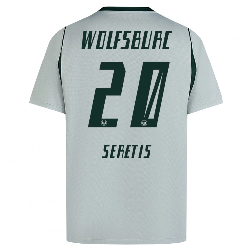 Danxen Criança Camisola Isaiah Seretis #20 Cinza Verde Alternativa 2026/27 Camisa