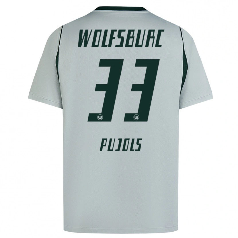 Danxen Criança Camisola Judit Pujols #33 Cinza Verde Alternativa 2026/27 Camisa