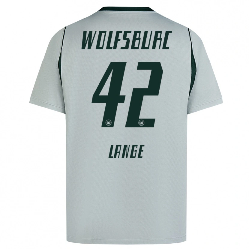 Danxen Criança Camisola Felix Lange #42 Cinza Verde Alternativa 2026/27 Camisa