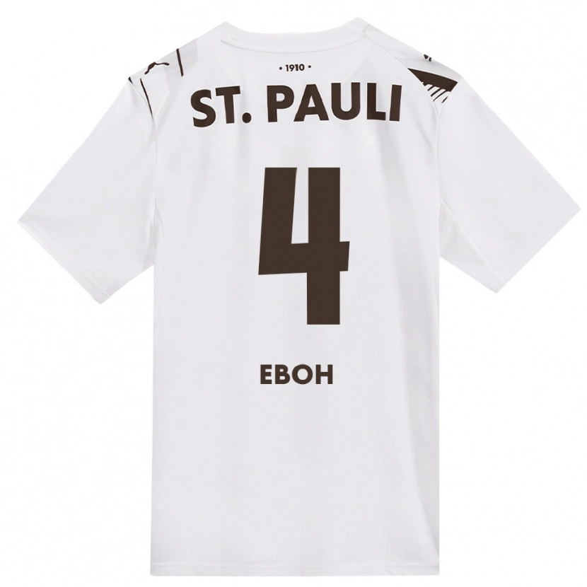 Danxen Criança Camisola Emmanuel Eboh #4 Café Branco Vermelho Alternativa 2026/27 Camisa