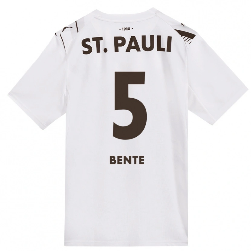 Danxen Criança Camisola Joris Bente #5 Café Branco Vermelho Alternativa 2026/27 Camisa