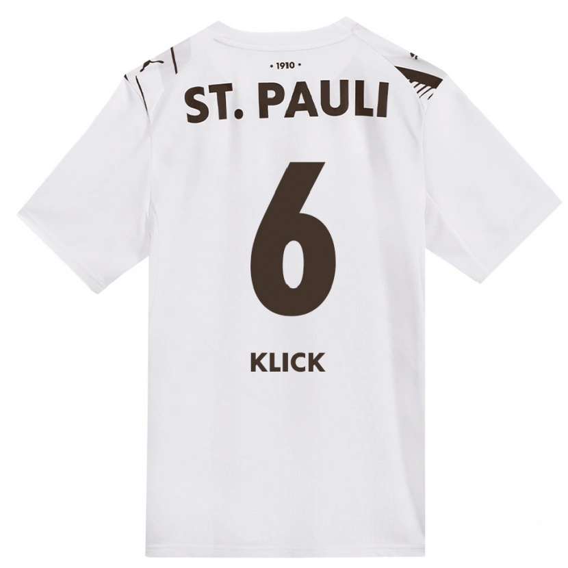 Danxen Criança Camisola Arvid Klick #6 Café Branco Vermelho Alternativa 2026/27 Camisa