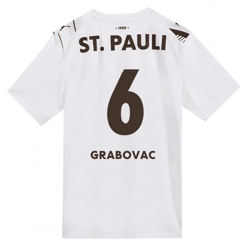 Danxen Criança Camisola Danijel Grabovac #6 Café Branco Vermelho Alternativa 2026/27 Camisa
