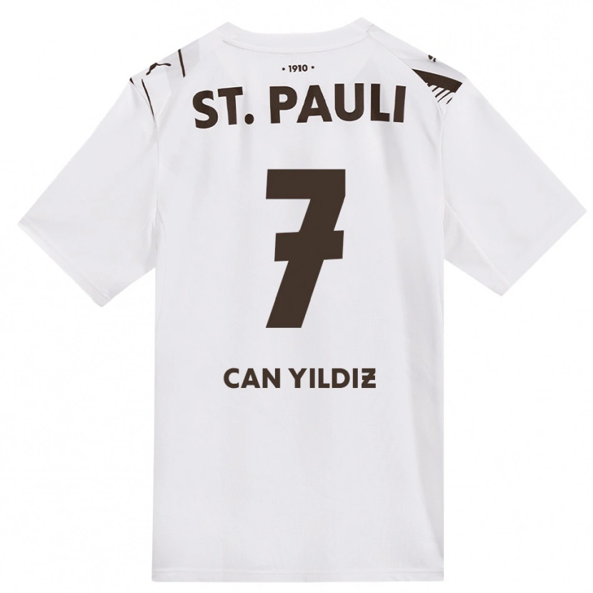 Danxen Criança Camisola Emre Can Yildiz #7 Café Branco Vermelho Alternativa 2026/27 Camisa