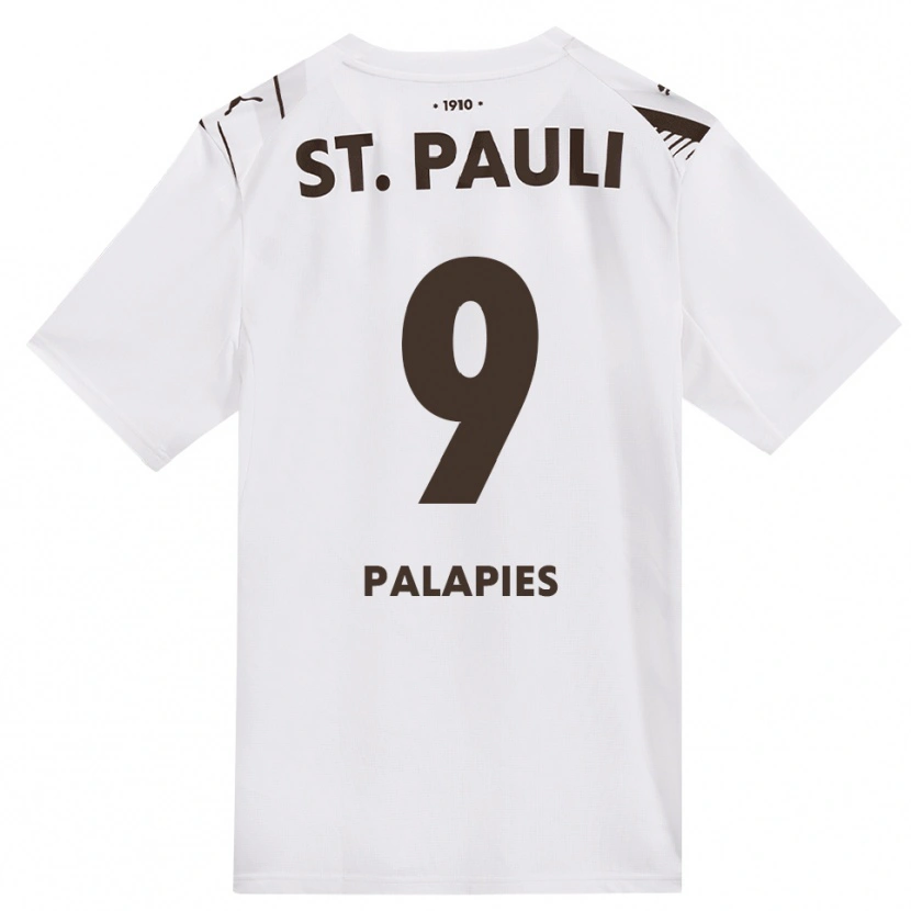 Danxen Criança Camisola Noah Palapies #9 Café Branco Vermelho Alternativa 2026/27 Camisa