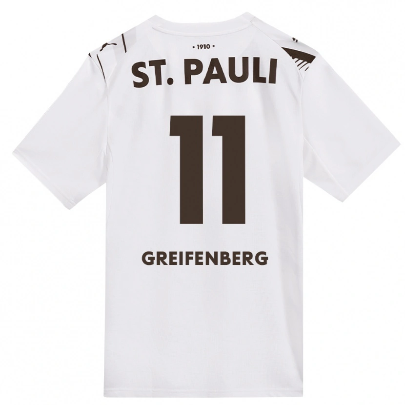 Danxen Criança Camisola Ann-Sophie Greifenberg #11 Café Branco Vermelho Alternativa 2026/27 Camisa