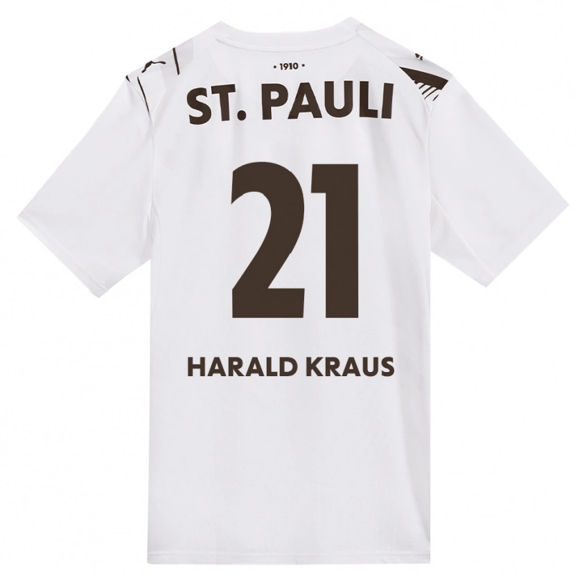Danxen Criança Camisola Stefan Harald Kraus #21 Café Branco Vermelho Alternativa 2026/27 Camisa