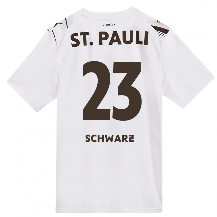 Danxen Criança Camisola Annika Schwarz #23 Café Branco Vermelho Alternativa 2026/27 Camisa