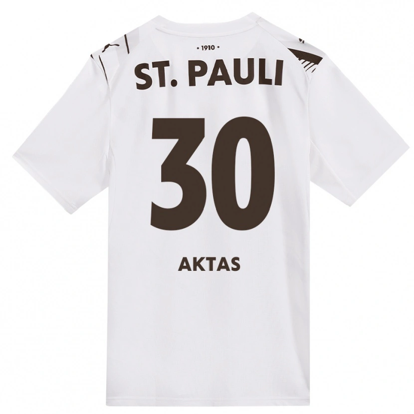 Danxen Criança Camisola Neyo Aktas #30 Café Branco Vermelho Alternativa 2026/27 Camisa