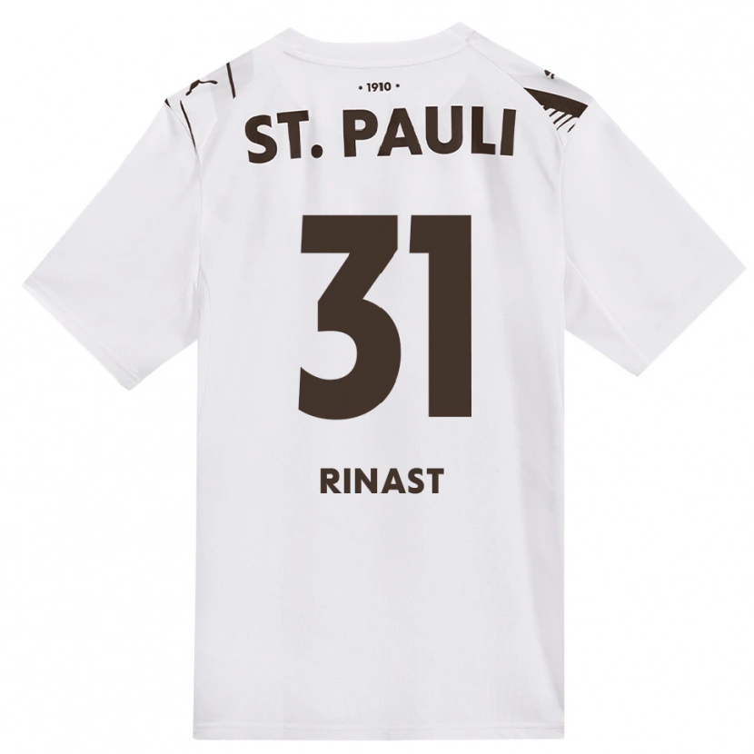 Danxen Criança Camisola Rachel Rinast #31 Café Branco Vermelho Alternativa 2026/27 Camisa