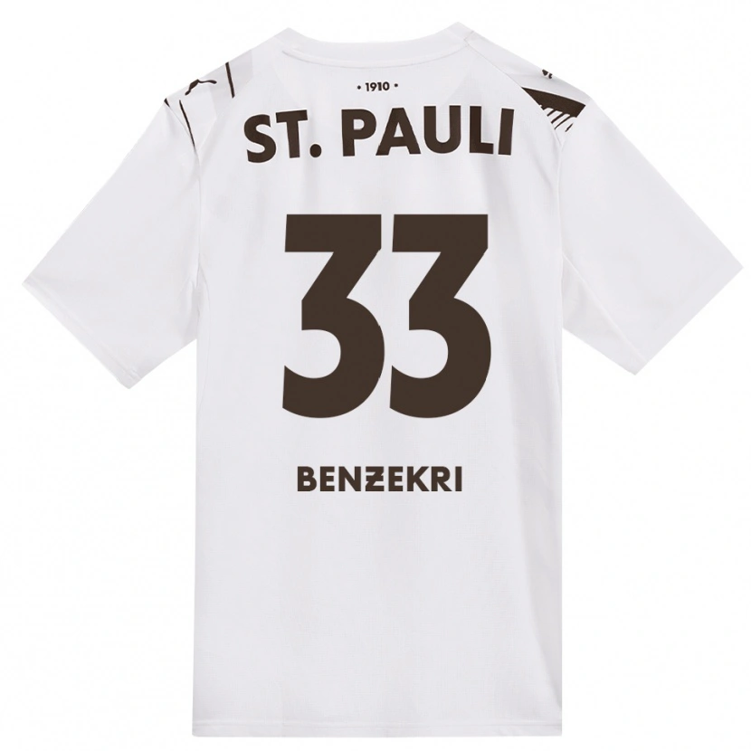 Danxen Criança Camisola Haytam Benzekri #33 Café Branco Vermelho Alternativa 2026/27 Camisa