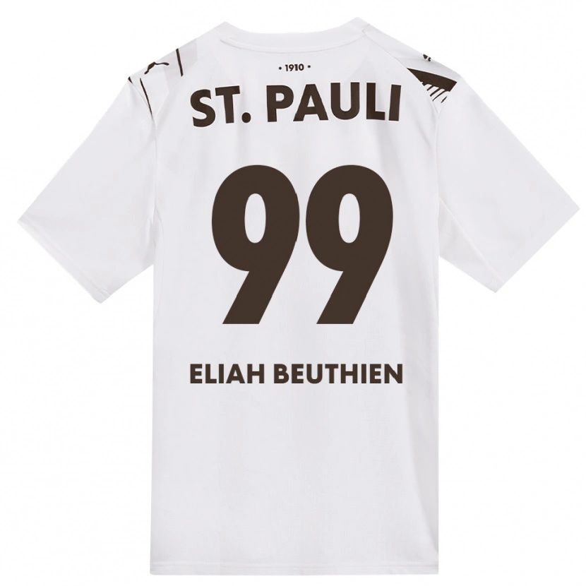 Danxen Criança Camisola Jaron Eliah Beuthien #99 Café Branco Vermelho Alternativa 2026/27 Camisa