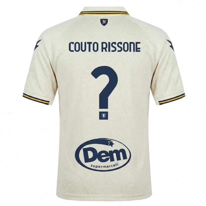Danxen Criança Camisola Jacopo Couto Rissone #0 Amarelo Renda Velha Preto Alternativa 2026/27 Camisa