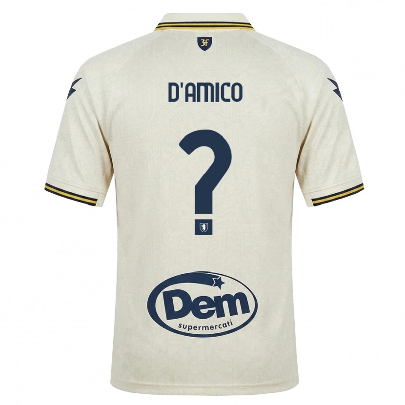 Danxen Criança Camisola Cristiano D'amico #0 Amarelo Renda Velha Preto Alternativa 2026/27 Camisa