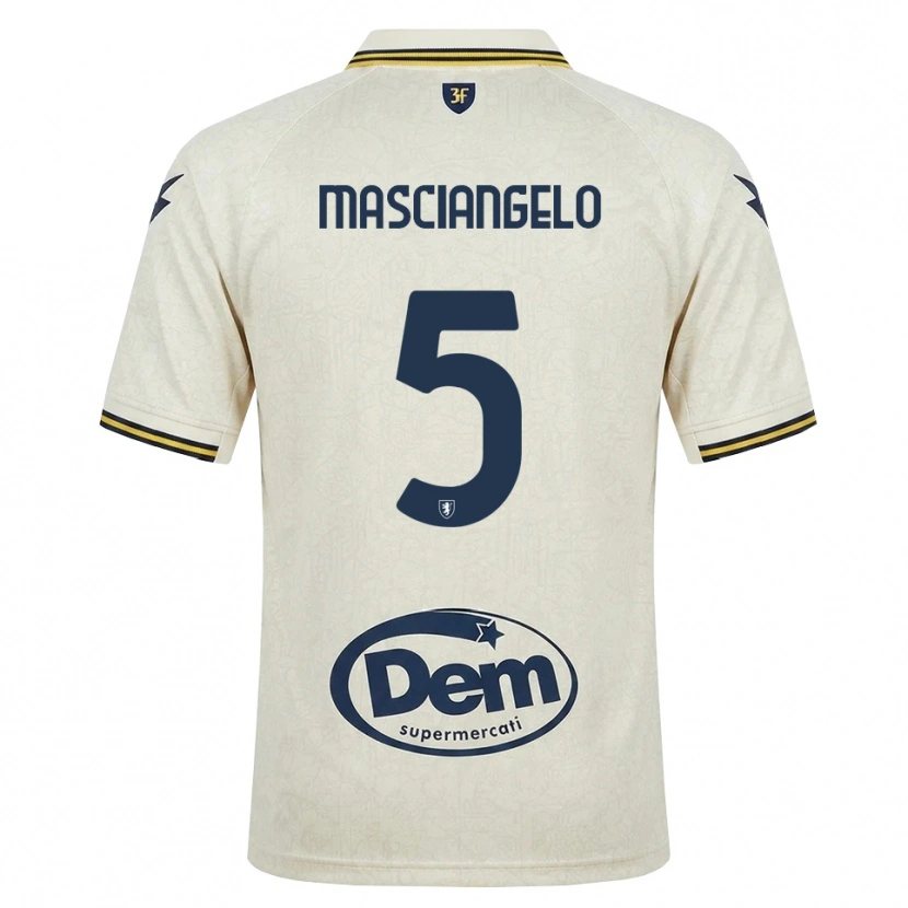 Danxen Criança Camisola Edoardo Masciangelo #5 Amarelo Renda Velha Preto Alternativa 2026/27 Camisa