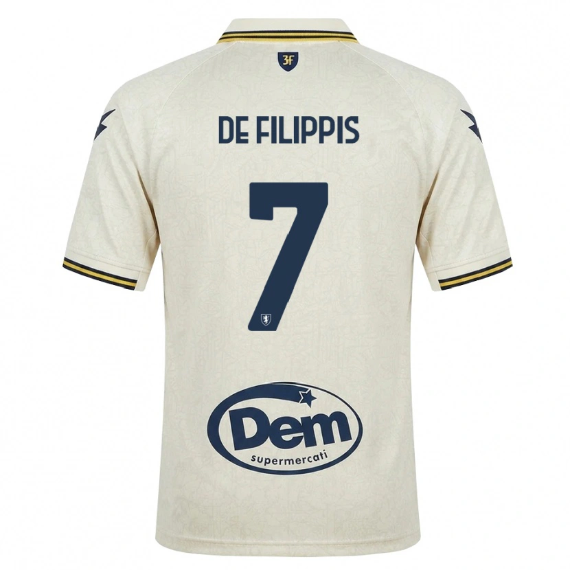 Danxen Criança Camisola Walter De Filippis #7 Amarelo Renda Velha Preto Alternativa 2026/27 Camisa