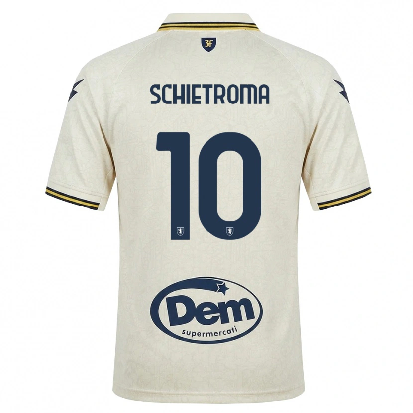 Danxen Criança Camisola Lorenzo Schietroma #10 Amarelo Renda Velha Preto Alternativa 2026/27 Camisa