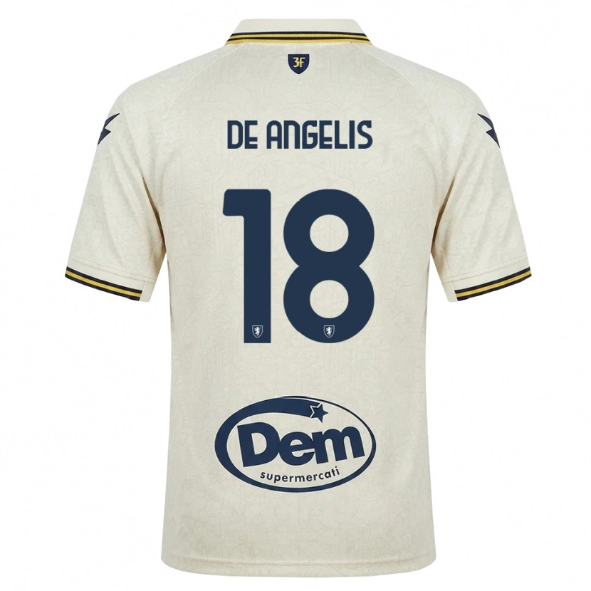 Danxen Criança Camisola Cristian De Angelis #18 Amarelo Renda Velha Preto Alternativa 2026/27 Camisa