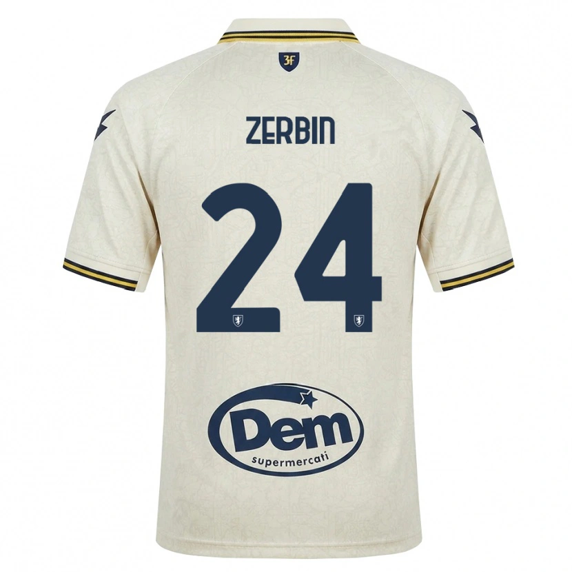 Danxen Criança Camisola Alessio Zerbin #24 Amarelo Renda Velha Preto Alternativa 2026/27 Camisa