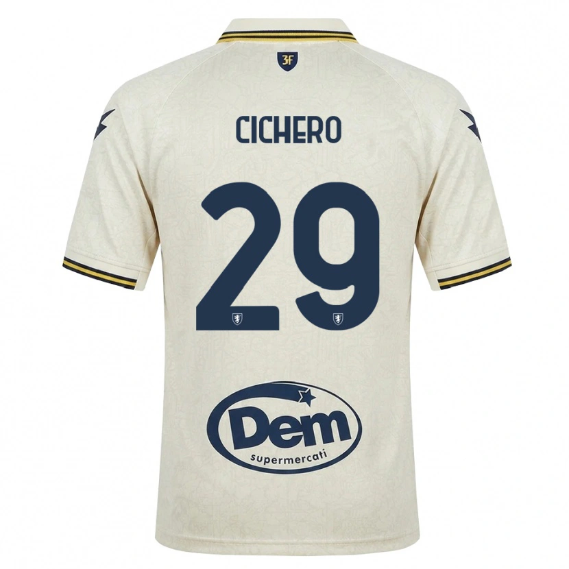 Danxen Criança Camisola Alejandro Cichero #29 Amarelo Renda Velha Preto Alternativa 2026/27 Camisa