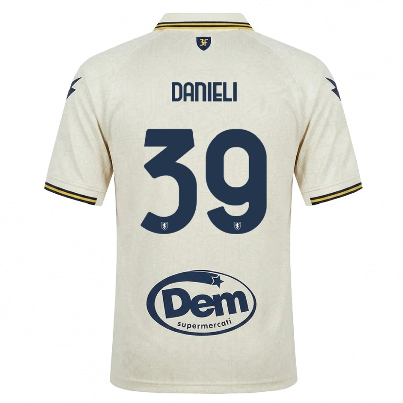 Danxen Criança Camisola Alessio Danieli #39 Amarelo Renda Velha Preto Alternativa 2026/27 Camisa