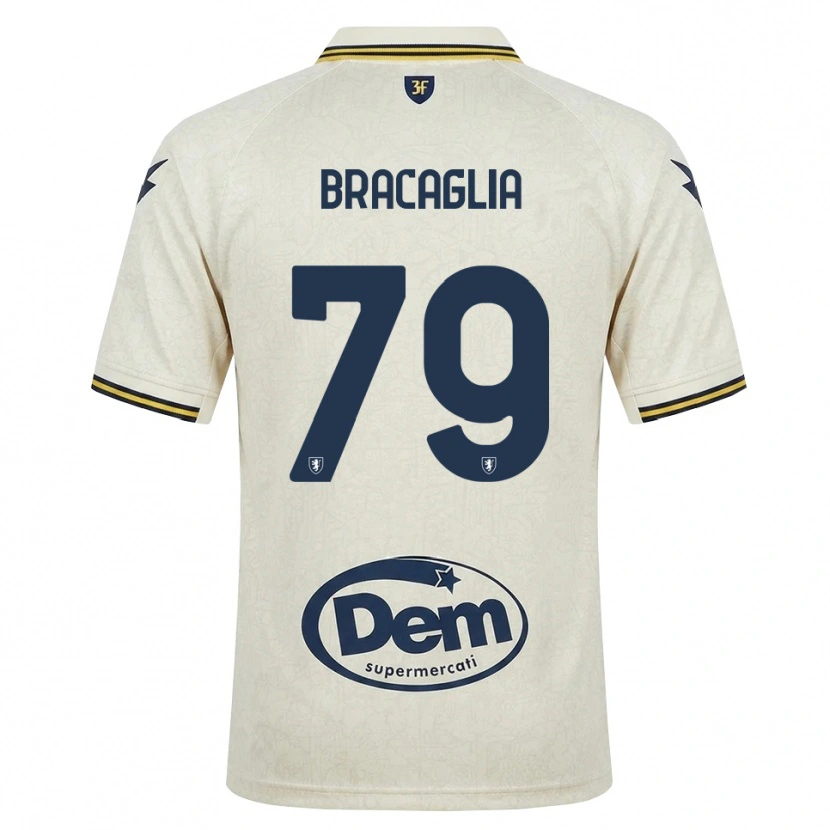 Danxen Criança Camisola Gabriele Bracaglia #79 Amarelo Renda Velha Preto Alternativa 2026/27 Camisa