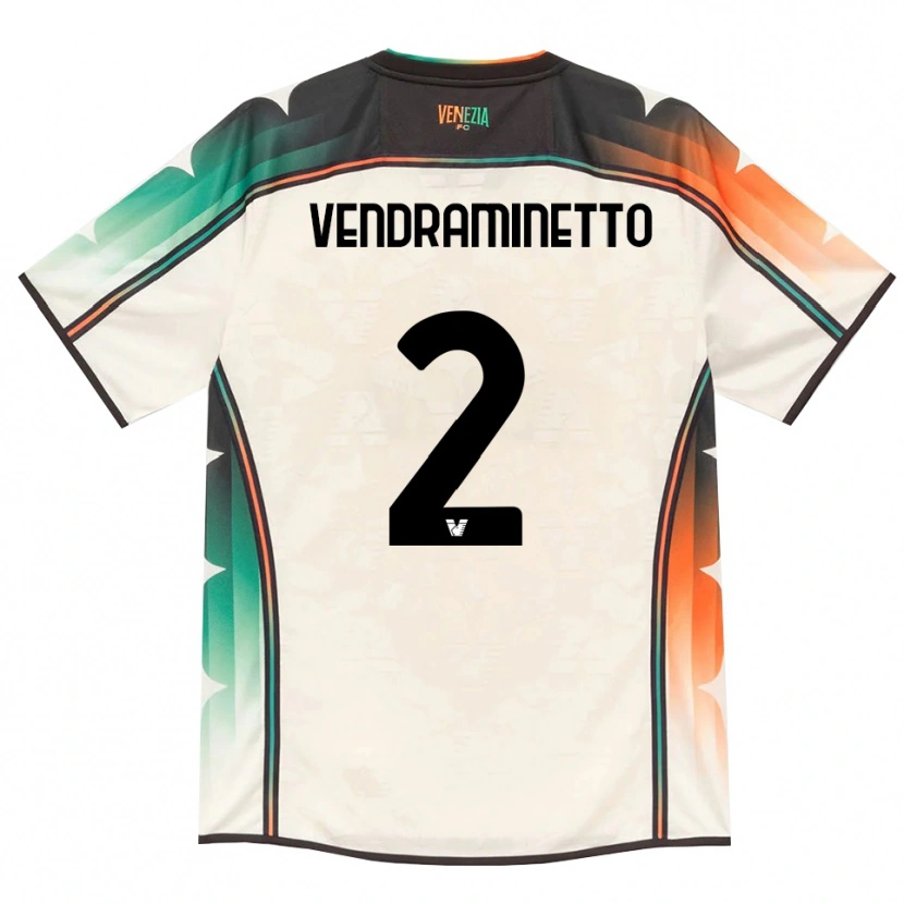 Danxen Criança Camisola Andrea Vendraminetto #2 Amarelo Laranja Verde Renda Velha Alternativa 2026/27 Camisa
