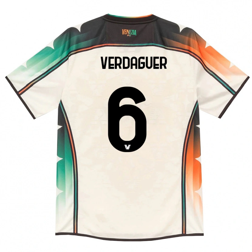 Danxen Criança Camisola Judith Verdaguer #6 Amarelo Laranja Verde Renda Velha Alternativa 2026/27 Camisa