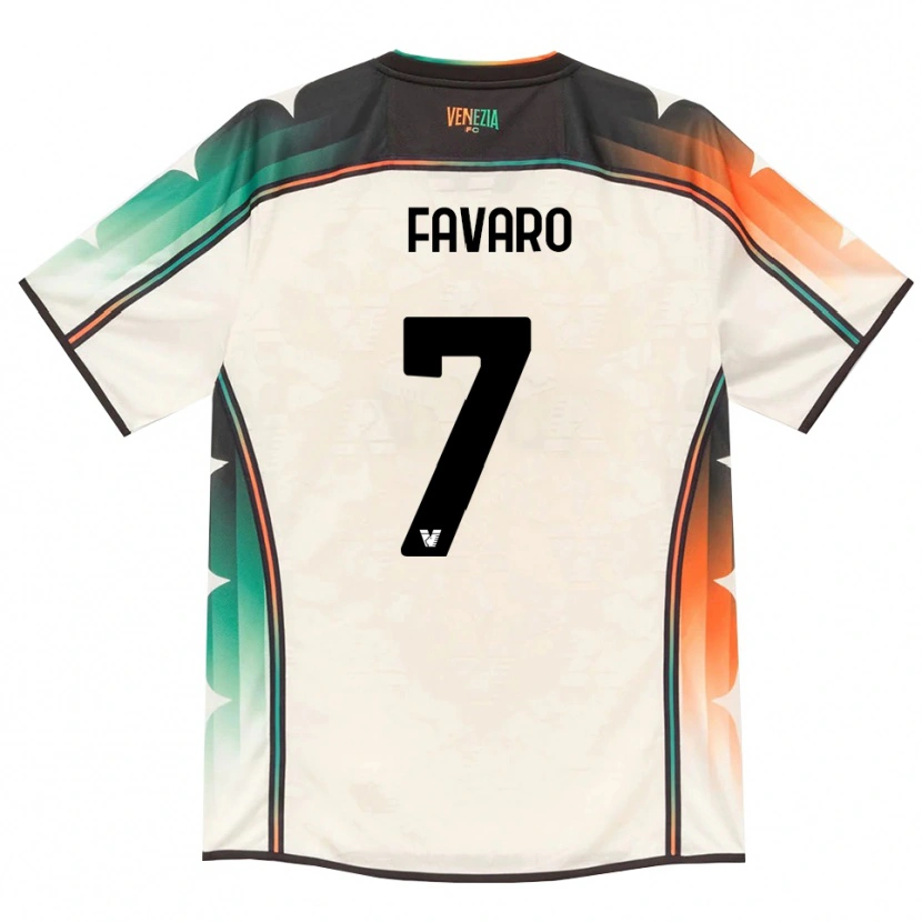 Danxen Criança Camisola Federico Favaro #7 Amarelo Laranja Verde Renda Velha Alternativa 2026/27 Camisa